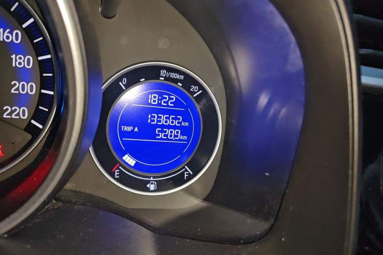 Used Honda Fit 2018 1.5L CVT Trendy Run+ Edition Odometer Close Up