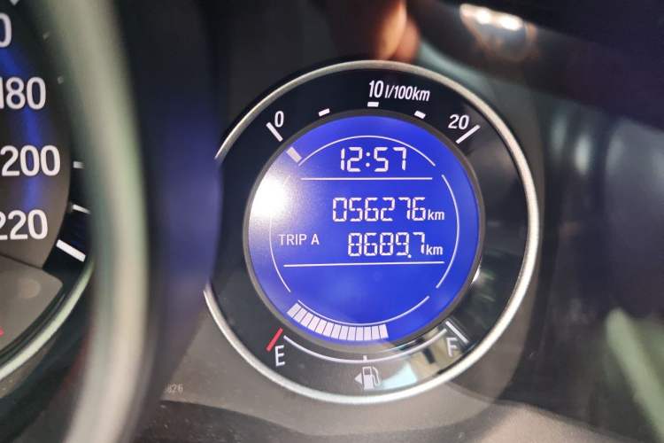 Used Honda Fit 2018 1.5L CVT Trendy Run+ Edition Odometer Close Up