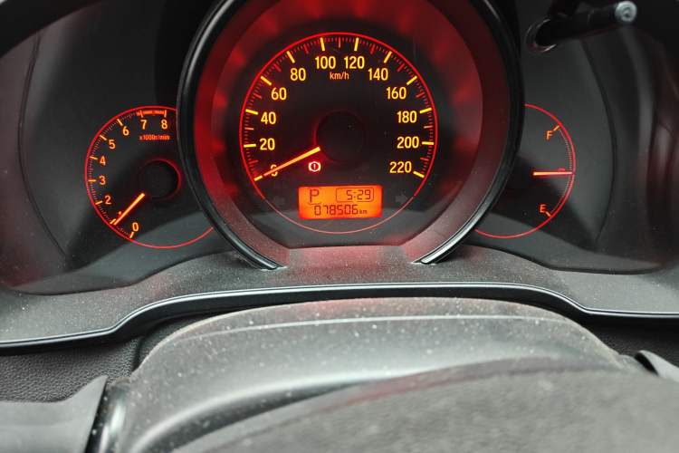 Used Honda Fit 2020 1.5L CVT Comfort Sunroof Version Odometer Close Up