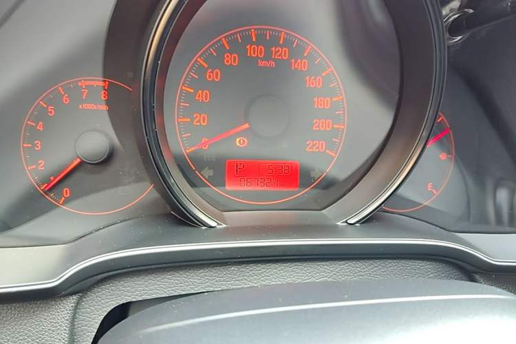 Used Honda Fit 2020 1.5L CVT Comfort Sunroof Version Odometer Close Up