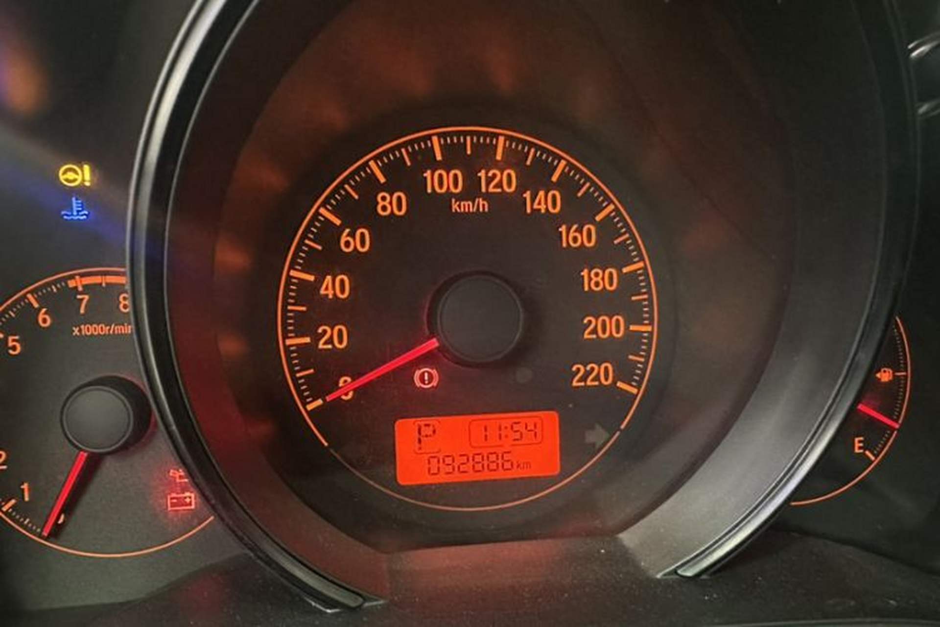 Used Honda Fit 2020 1.5L CVT Comfort Sunroof Version Odometer Close Up