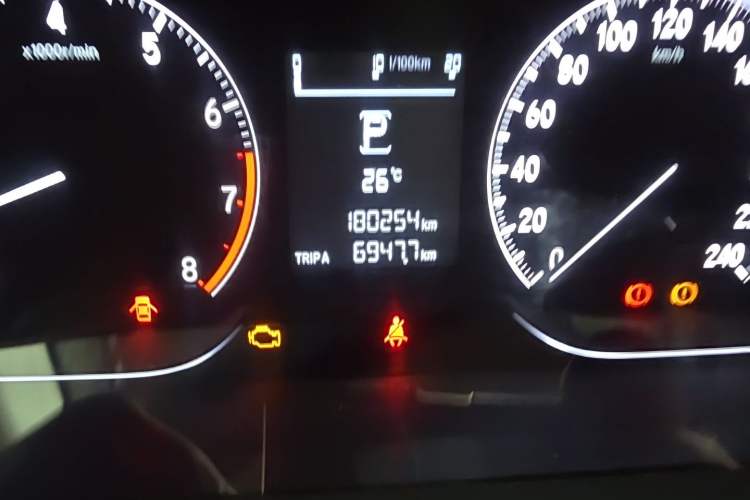 Used Honda Inspire 2019 260TURBO Elegant Edition China VI Emission Standard Odometer Close Up