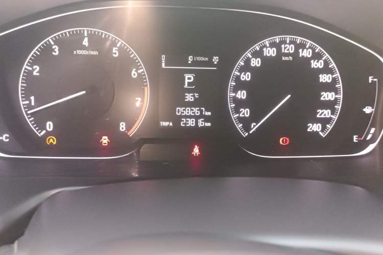 Used Honda Inspire 2019 260TURBO Elegant Edition China VI Emission Standard Odometer Close Up