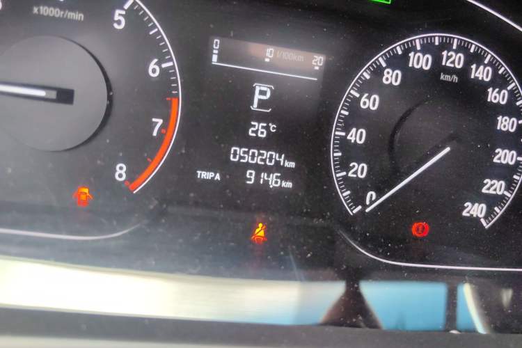 Used Honda Inspire 2019 260TURBO Elegant Edition China VI Emission Standard Odometer Close Up