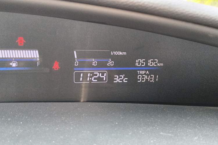 Used Honda Jade 2017 1.8L automatic Comfort version 5 seats Odometer Close Up