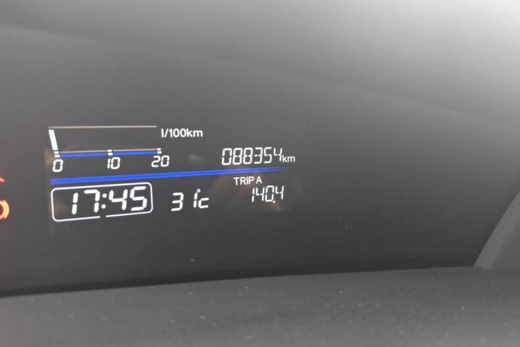 Used Honda Jade 2017 1.8L automatic Comfort version 5 seats Odometer Close Up