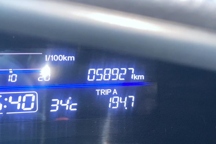 Used Honda Jade 2017 210TURBO CVT Fashion Edition 5-seater Odometer Close Up
