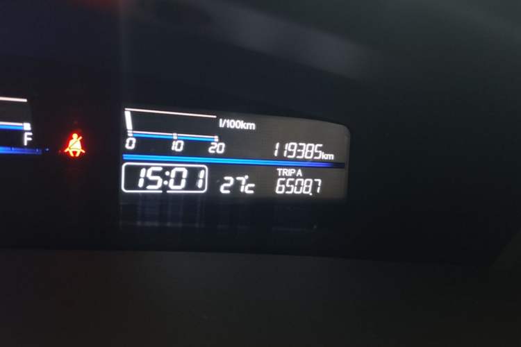 Used Honda Jade 2017 1.8L automatic Comfort version 5 seats Odometer Close Up
