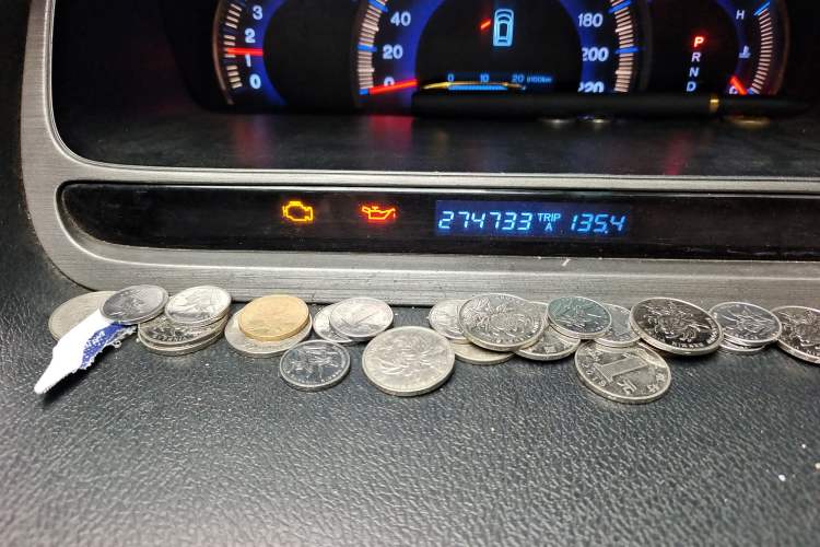 Used Honda Odyssey 2008 2.4L Comfort Edition Odometer Close Up
