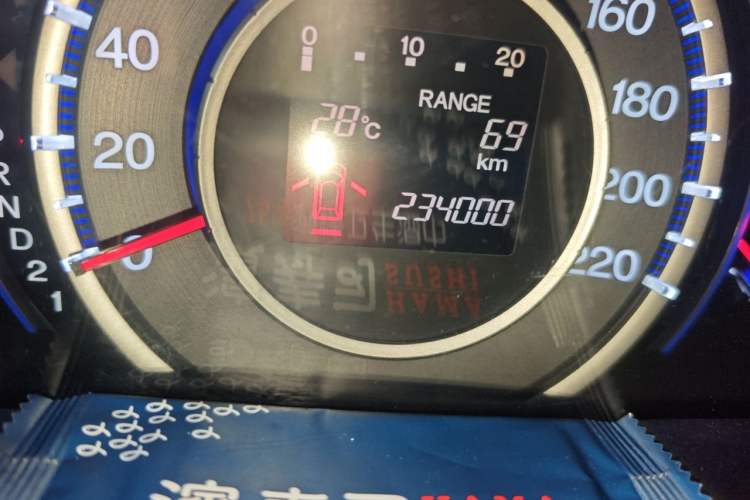 Used Honda Odyssey 2009 2.4L Luxury Edition Odometer Close Up