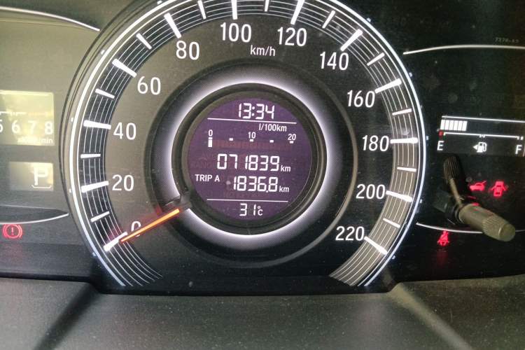 Used Honda Odyssey 2015 Revised 2.4L Luxury Edition Odometer Close Up