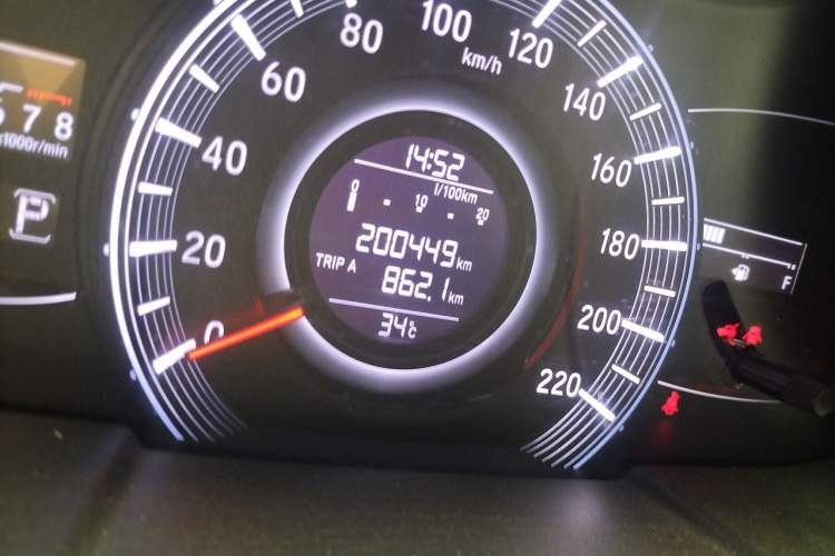 Used Honda Odyssey 2015 2.4L Smart Edition Odometer Close Up