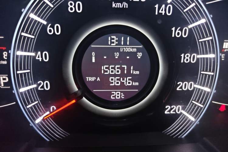 Used Honda Odyssey 2015 Updated Version 2.4L Smart Edition Odometer Close Up