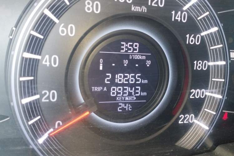 Used Honda Odyssey 2017 2.4L Luxury Edition Odometer Close Up