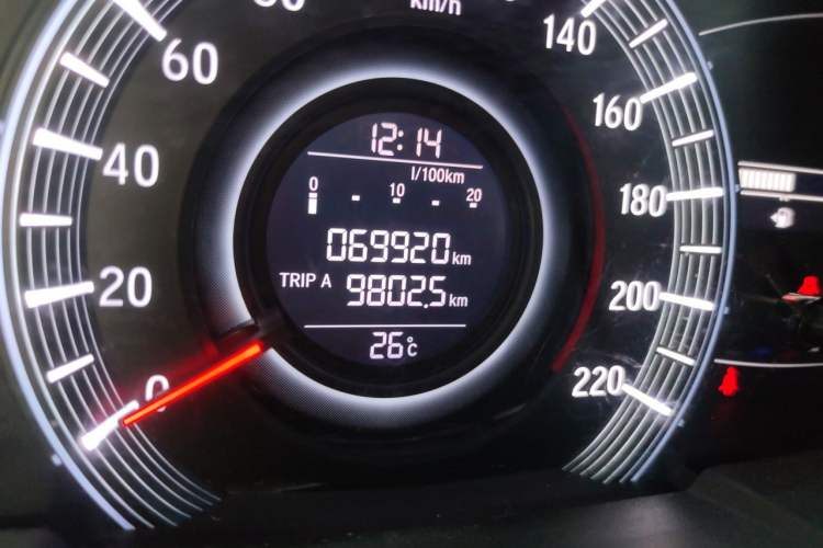 Used Honda Odyssey 2017 2.4L Smart Edition Odometer Close Up