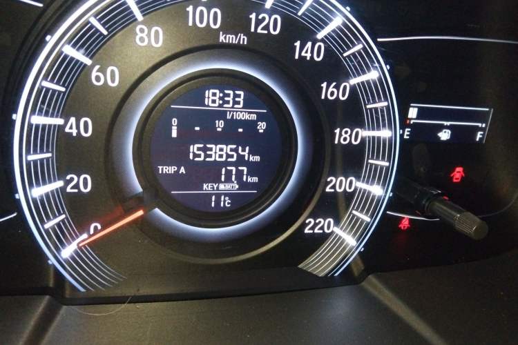 Used Honda Odyssey 2018 2.4L Luxury Edition Odometer Close Up