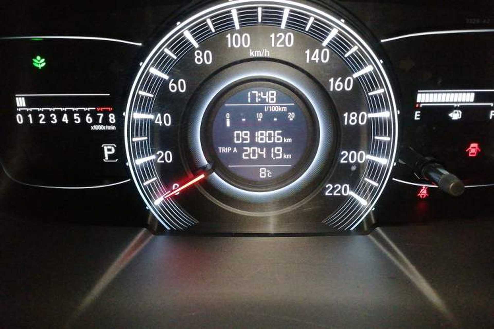 Used Honda Odyssey 2018 2.4L Luxury Edition Odometer Close Up