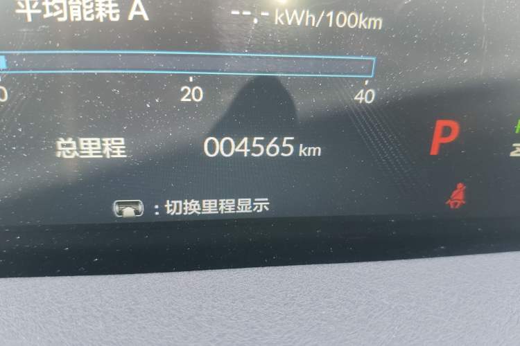Used Honda P7 2025 Rear-Drive Long-Range Plus Odometer Close Up