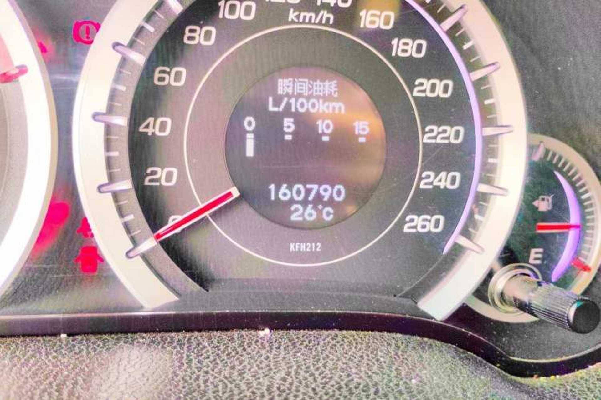 Used Honda Spirior 2009 2.4L Luxury Edition Odometer Close Up