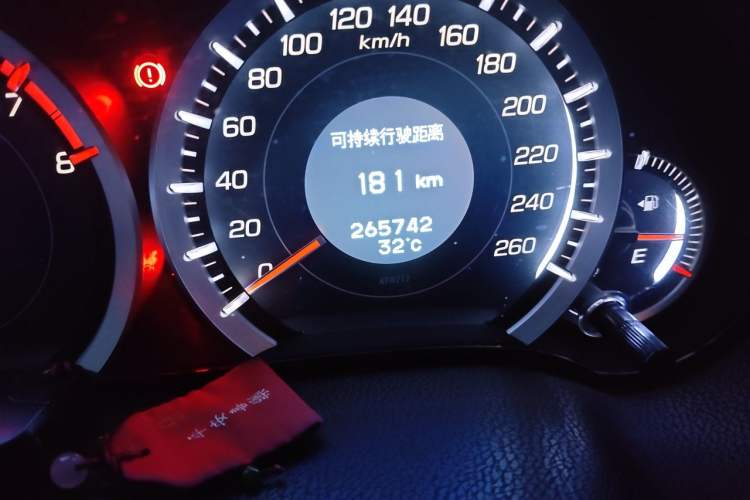 Used Honda Spirior 2009 2.4L Luxury Edition Odometer Close Up