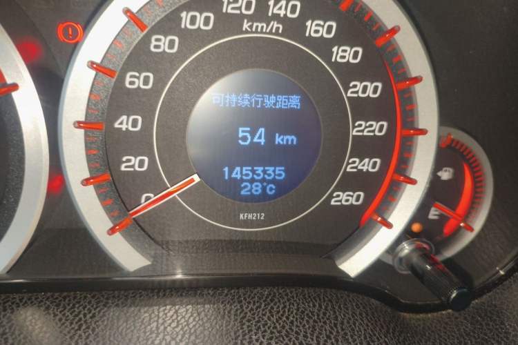 Used Honda Spirior 2009 2.4L TYPE-S Odometer Close Up