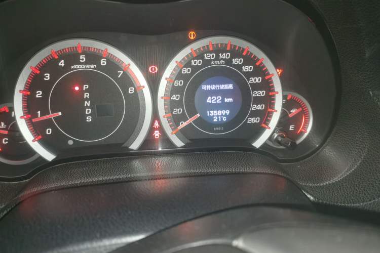 Used Honda Spirior 2009 2.4L TYPE-S Odometer Close Up