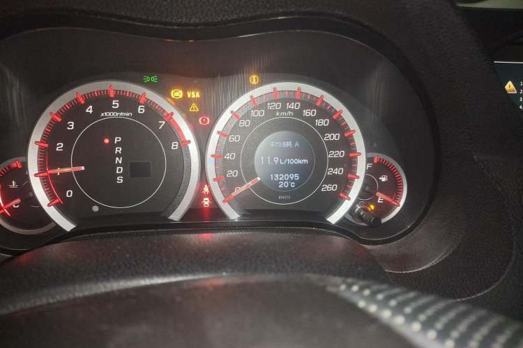 Used Honda Spirior 2009 2.4L TYPE-S Odometer Close Up