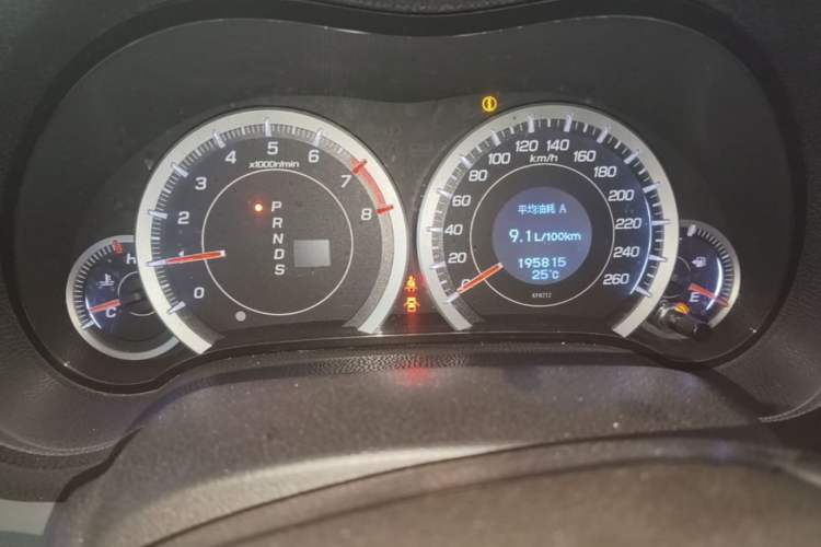 Used Honda Spirior 2009 2.4L Luxury Edition Odometer Close Up