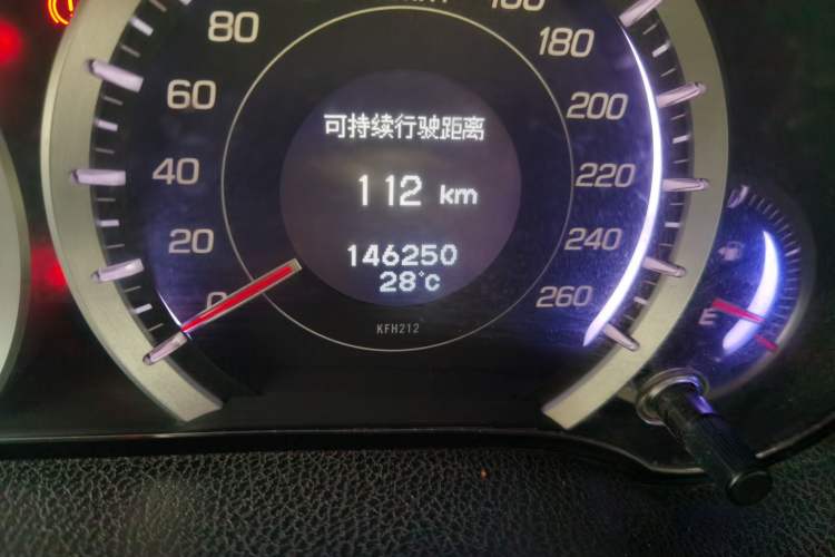 Used Honda Spirior 2009 2.4L Luxury Edition Odometer Close Up