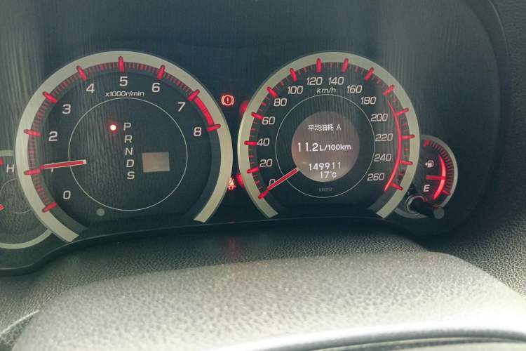 Used Honda Spirior 2013 2.4L TYPE-S Odometer Close Up