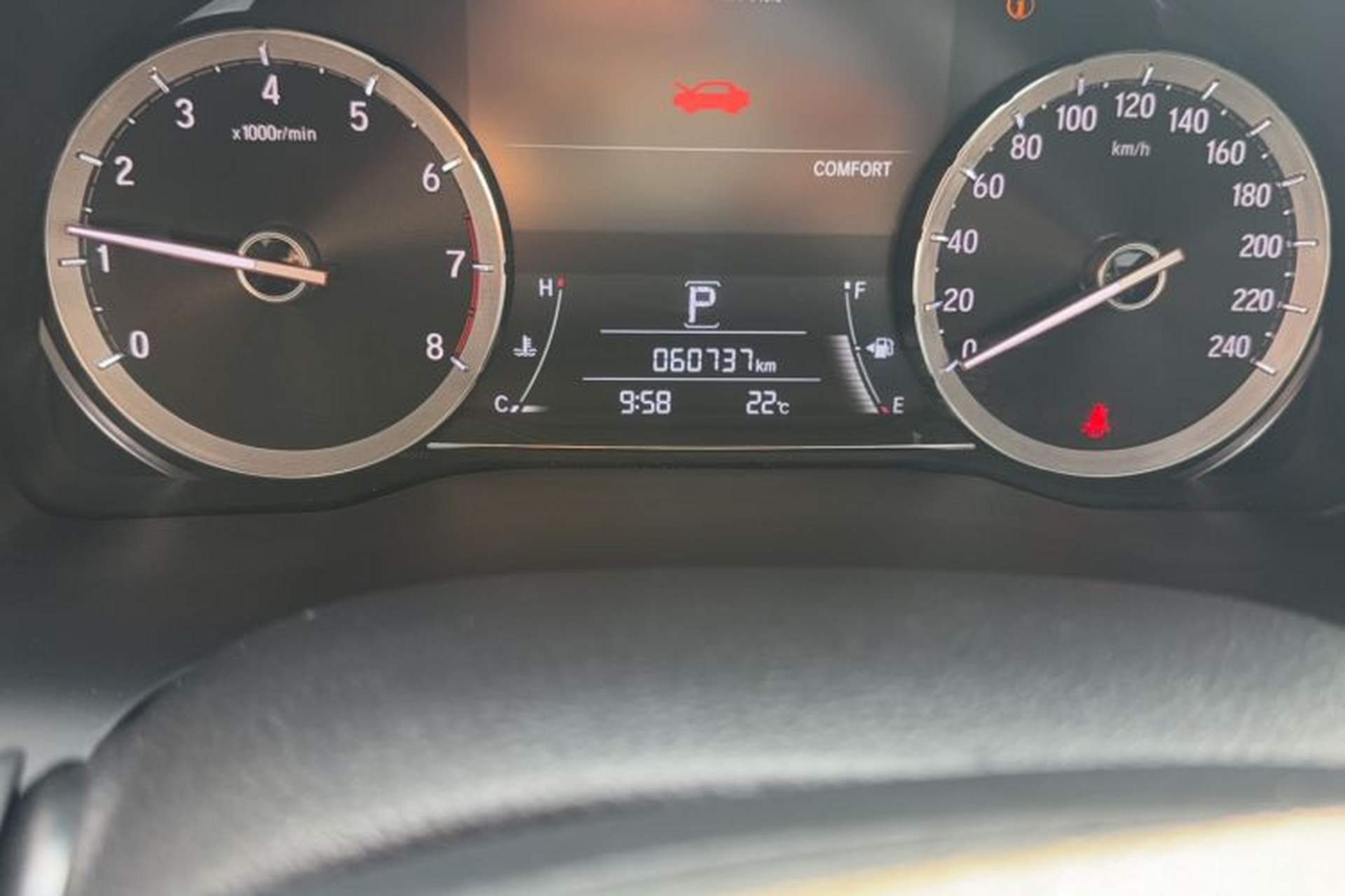 Used Honda UR-V 2020 240TURBO Two-Wheel Drive Zhiyue Version Odometer Close Up