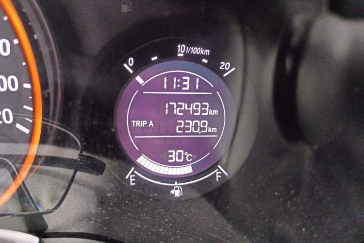 Used Honda Vezel 2015 1.8L CVT 2WD Elite Model Odometer Close Up