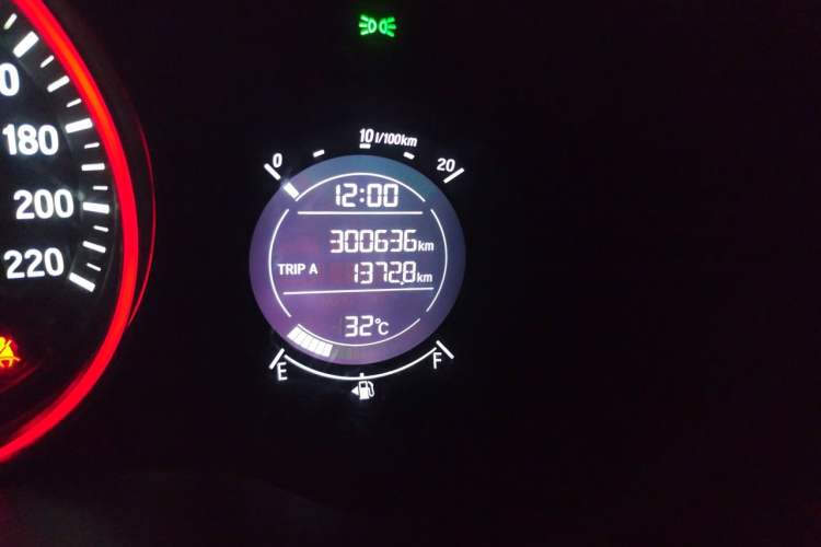 Used Honda Vezel 2015 1.5L CVT two-wheel drive Comfort trim Odometer Close Up