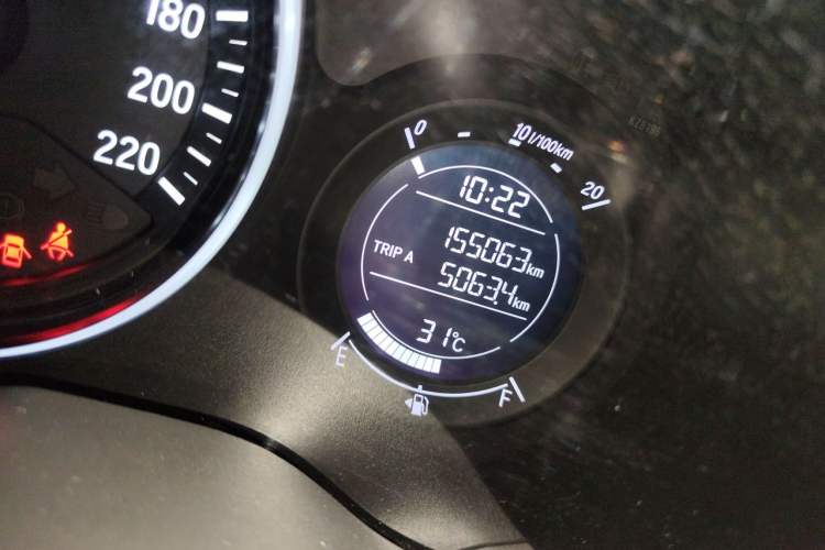 Used Honda Vezel 2015 1.5L CVT two-wheel drive Comfort trim Odometer Close Up