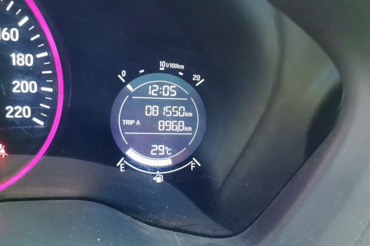 Used Honda Vezel 2015 1.5L CVT two-wheel drive Comfort trim Odometer Close Up