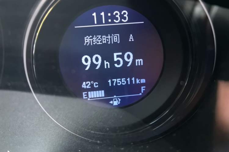 Used Honda Vezel 2015 1.8L CVT 2WD Luxury Model Odometer Close Up