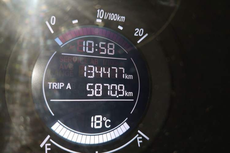 Used Honda Vezel 2015 1.5L CVT two-wheel drive Comfort trim Odometer Close Up