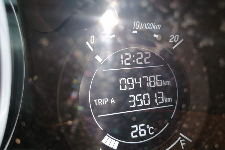 Used Honda Vezel 2015 1.5L CVT two-wheel drive Comfort trim Odometer Close Up