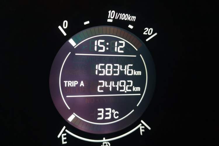 Used Honda Vezel 2015 1.8L CVT 2WD Elite Model Odometer Close Up