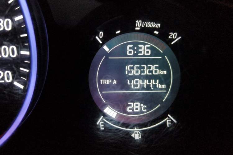 Used Honda Vezel 2017 1.8L CVT 2WD Elite Model Odometer Close Up
