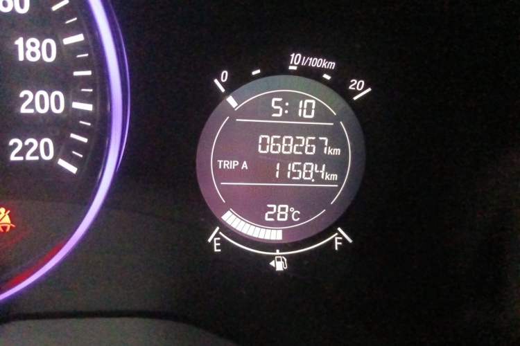 Used Honda Vezel 2017 1.5L CVT 2WD Comfort Model Odometer Close Up