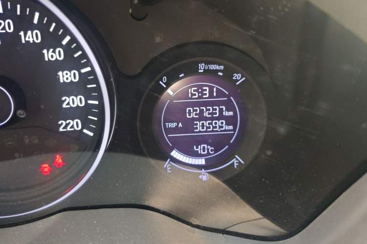 Used Honda Vezel 2019 1.5L CVT Luxury Model China VI Odometer Close Up