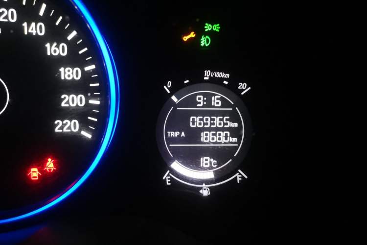 Used Honda Vezel 2019 220 TURBO CVT Elite Edition China VI Odometer Close Up