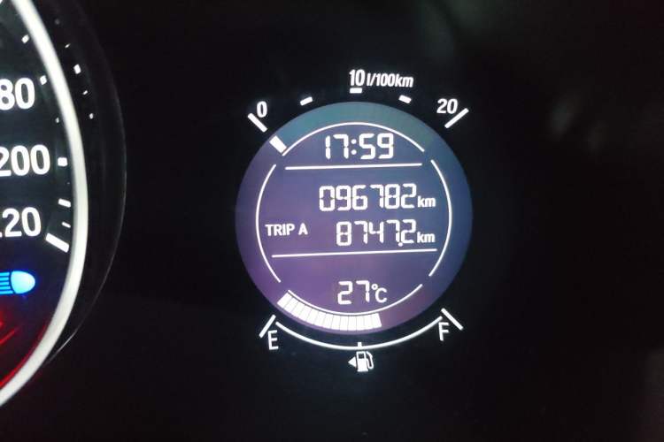 Used Honda Vezel 2019 1.5L CVT Pioneer Edition China VI Odometer Close Up