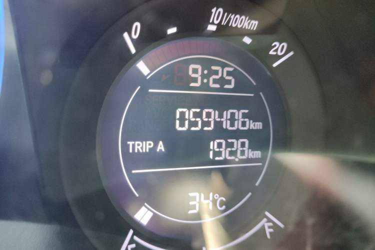 Used Honda Vezel 2020 1.5L CVT Elite Edition Odometer Close Up