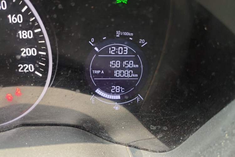 Used Honda Vezel 2020 1.5L CVT Elite Edition Odometer Close Up