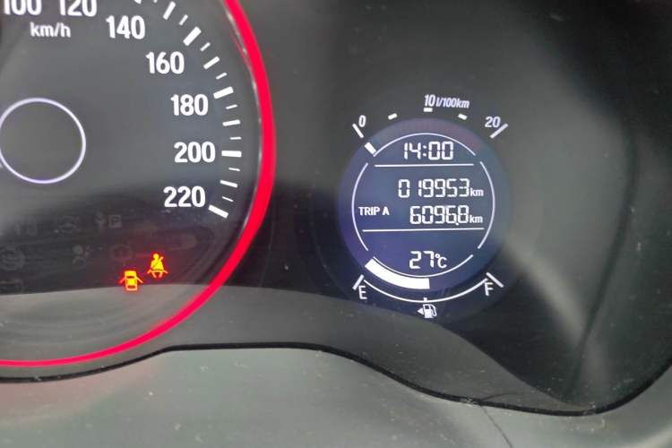 Used Honda Vezel 2020 1.5L CVT Luxury Edition Odometer Close Up