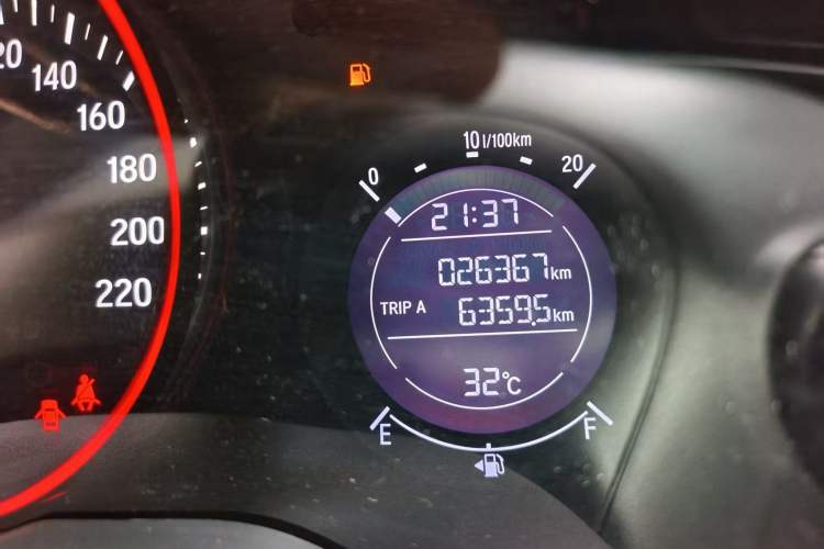Used Honda Vezel 2020 1.5L CVT Elite Edition Odometer Close Up