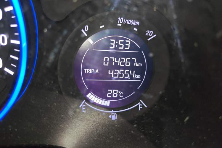 Used Honda Vezel 2020 1.5L CVT Elite Edition Odometer Close Up