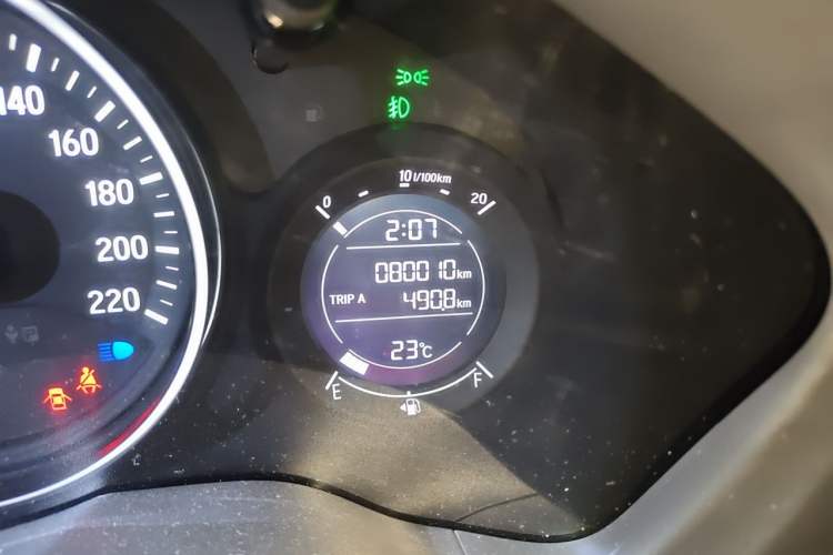 Used Honda Vezel 2020 1.5L CVT Elite Edition Odometer Close Up